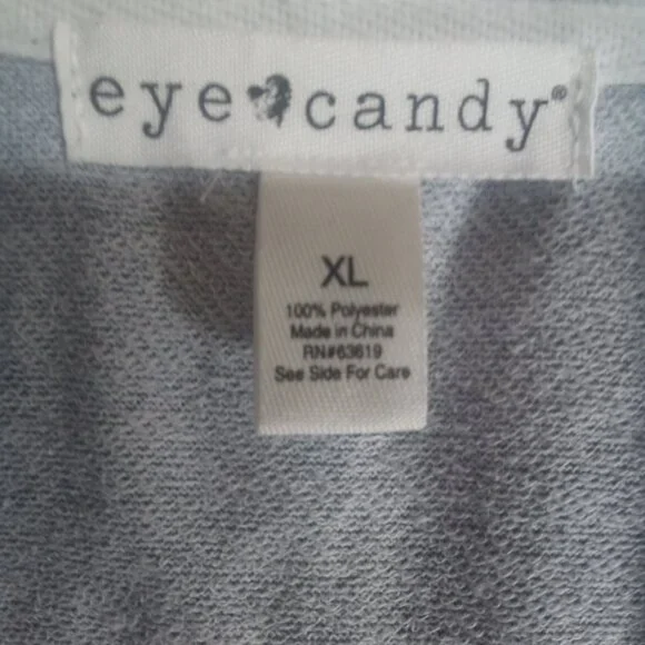 Eye Candy Women's Hoodie Size XL Zip Up Metal Happy Unicorns Ice Cream - Picture 5 of 5